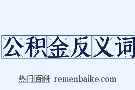 公积金反义词是什么意思的图片